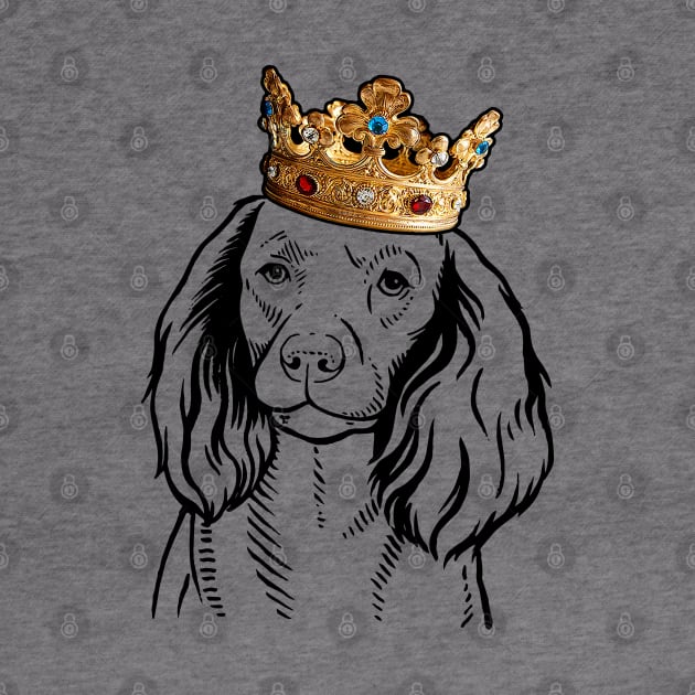 American Water Spaniel Dog King Queen Wearing Crown by millersye